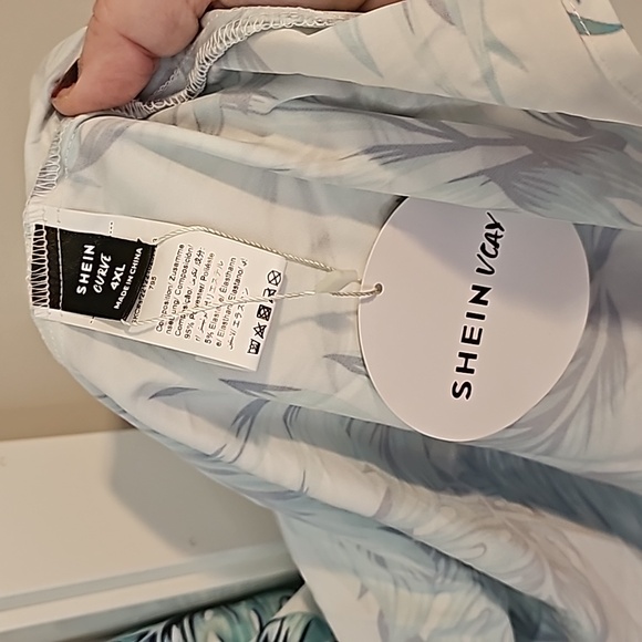 Shein Vacay Halter Top Dress Swimsuit Cover Up Plus Size 4X NWT*Raccolta Carta - Picture 6 of 16